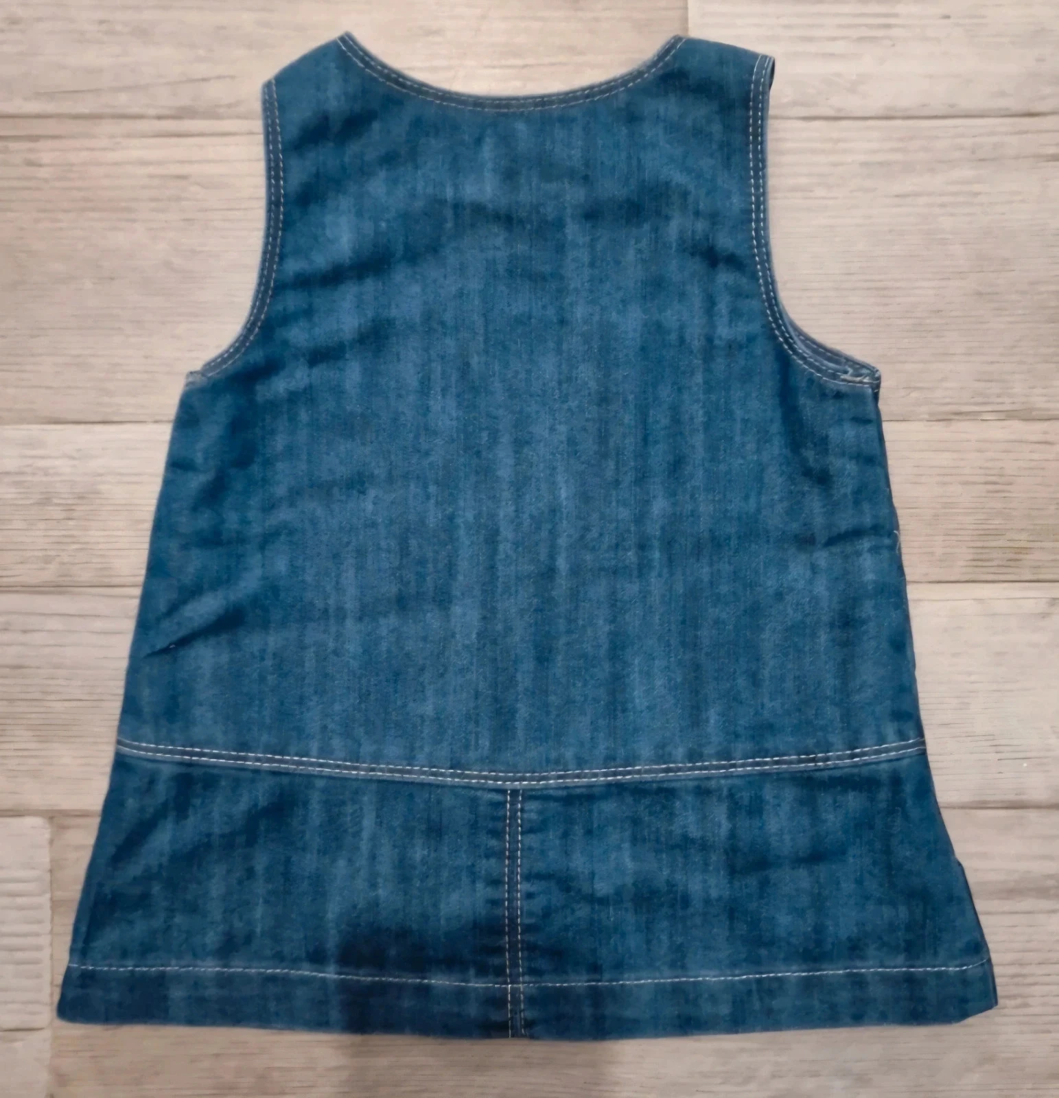 OBAÏBI spijkerrok + bijpassend rood vest – 12 maanden / 74 cm – photo 9